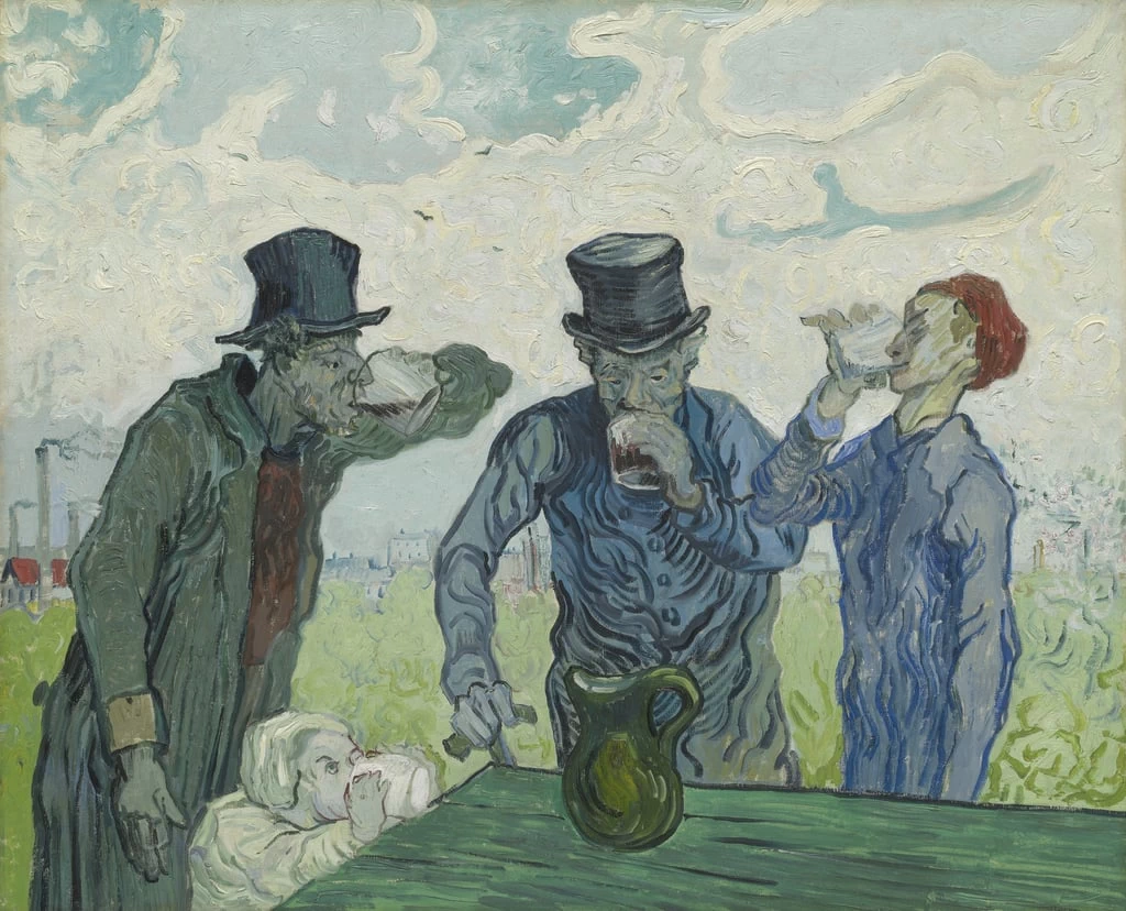  82-Vincent van Gogh-I bevitori, 1890 - The Art Institute of Chicago 